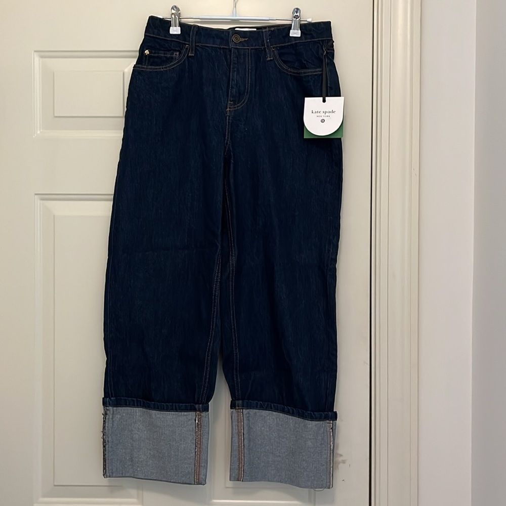 kate spade X Target Women's High-Rise Straight Leg Wide Cuff Jeans/NWT/6 - Picture 5 of 16